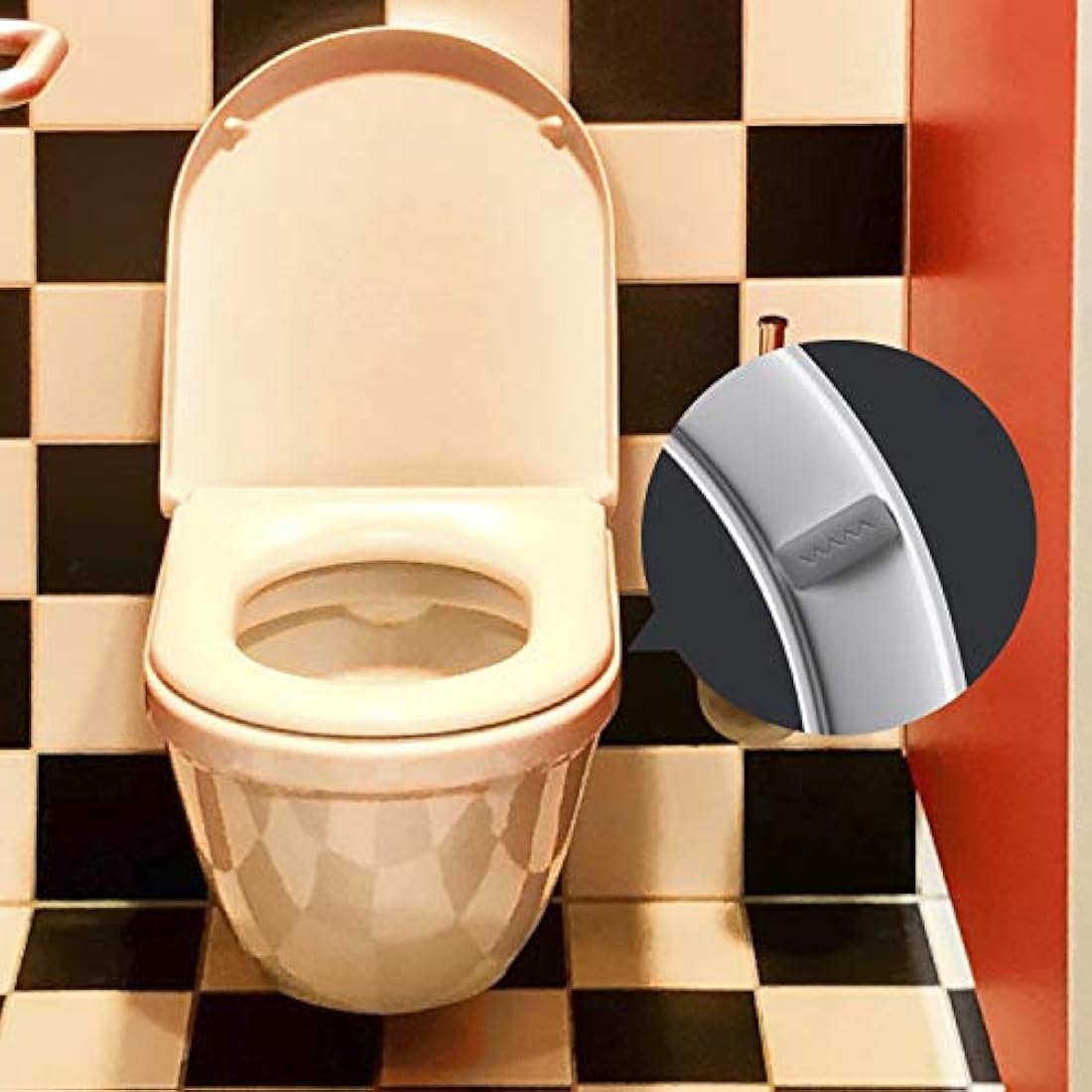 LUTER Universal Toilet Seat Bumper Kit | 8pcs Adhesive Buffer Set