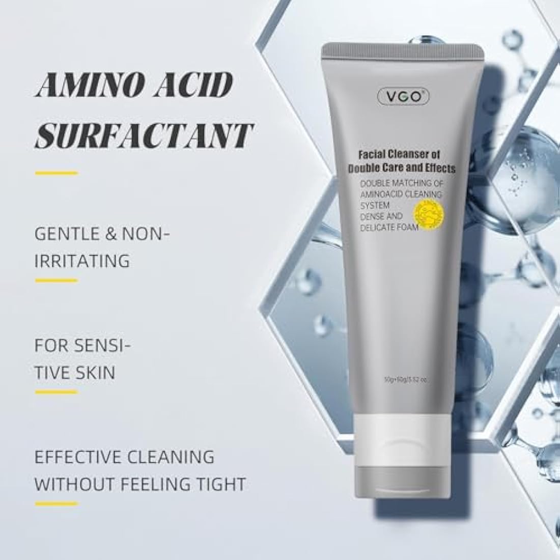 VGO Dual-Tube Amino Acid Face Cleanser | Pore Cleansing Mud Mask (100g)