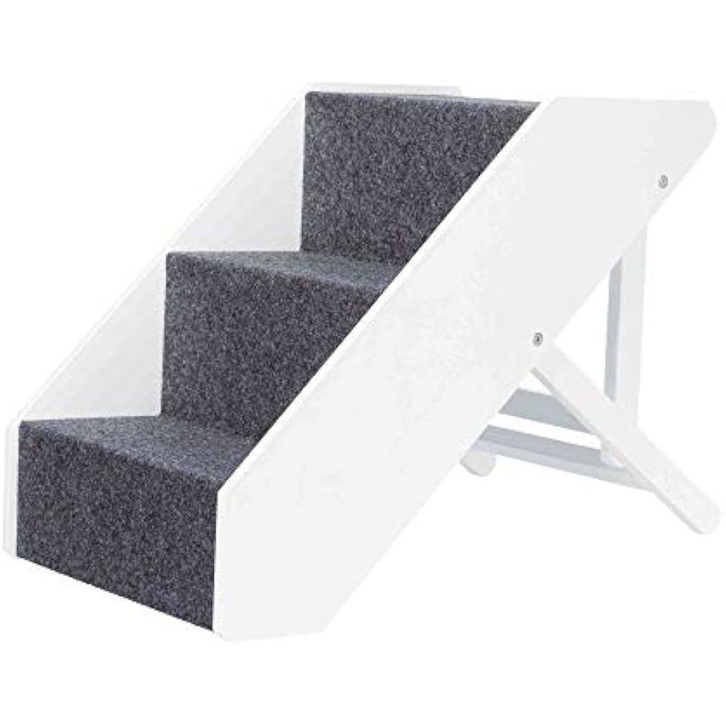 TRIXIE Foldable Dog Stairs – 3-Way Adjustable MDF Pet Steps for Indoors