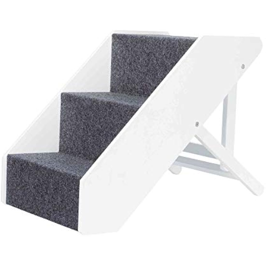 TRIXIE Foldable Dog Stairs – 3-Way Adjustable MDF Pet Steps for Indoors