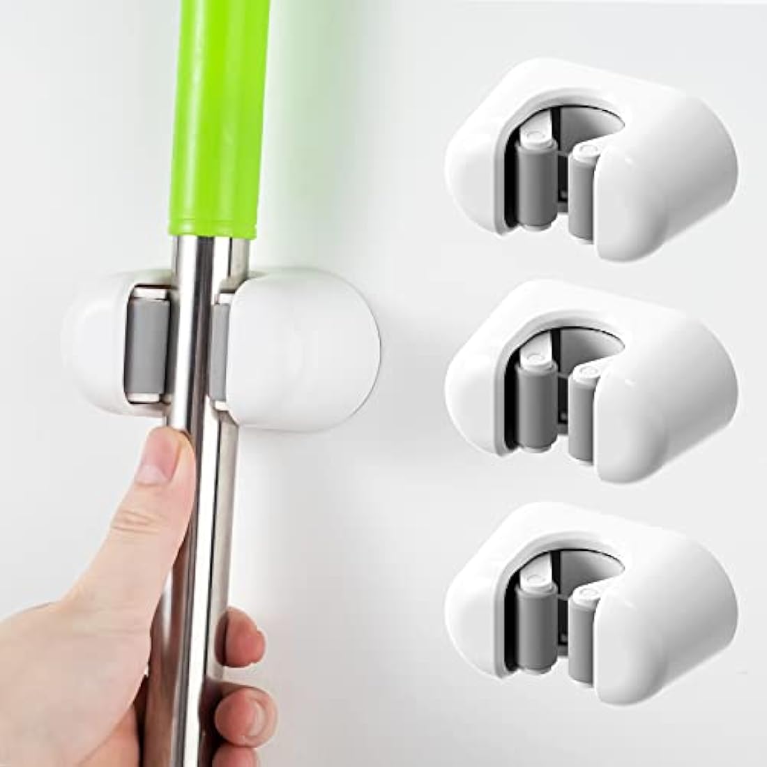 Jolof Store Broom Mop Holder – 3 Pack Adhesive Wall Mount Organizer