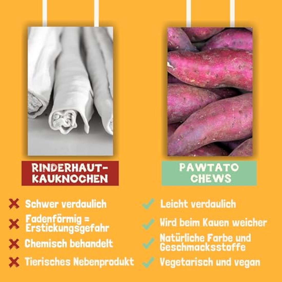 Pawtato Vegan Dog Chews – Sweet Potato & Rice Rawhide-Free Knots (12x150g)