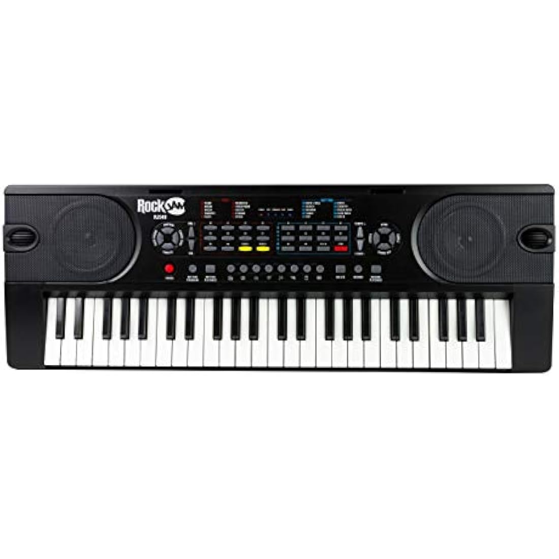 RockJam 49-Key Digital Piano Keyboard with Power Supply - Black