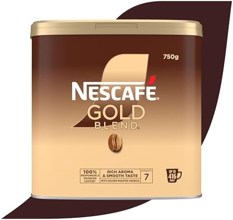 NESCAFÉ Gold Blend Instant Coffee Granules – Premium Roast 750g Tin