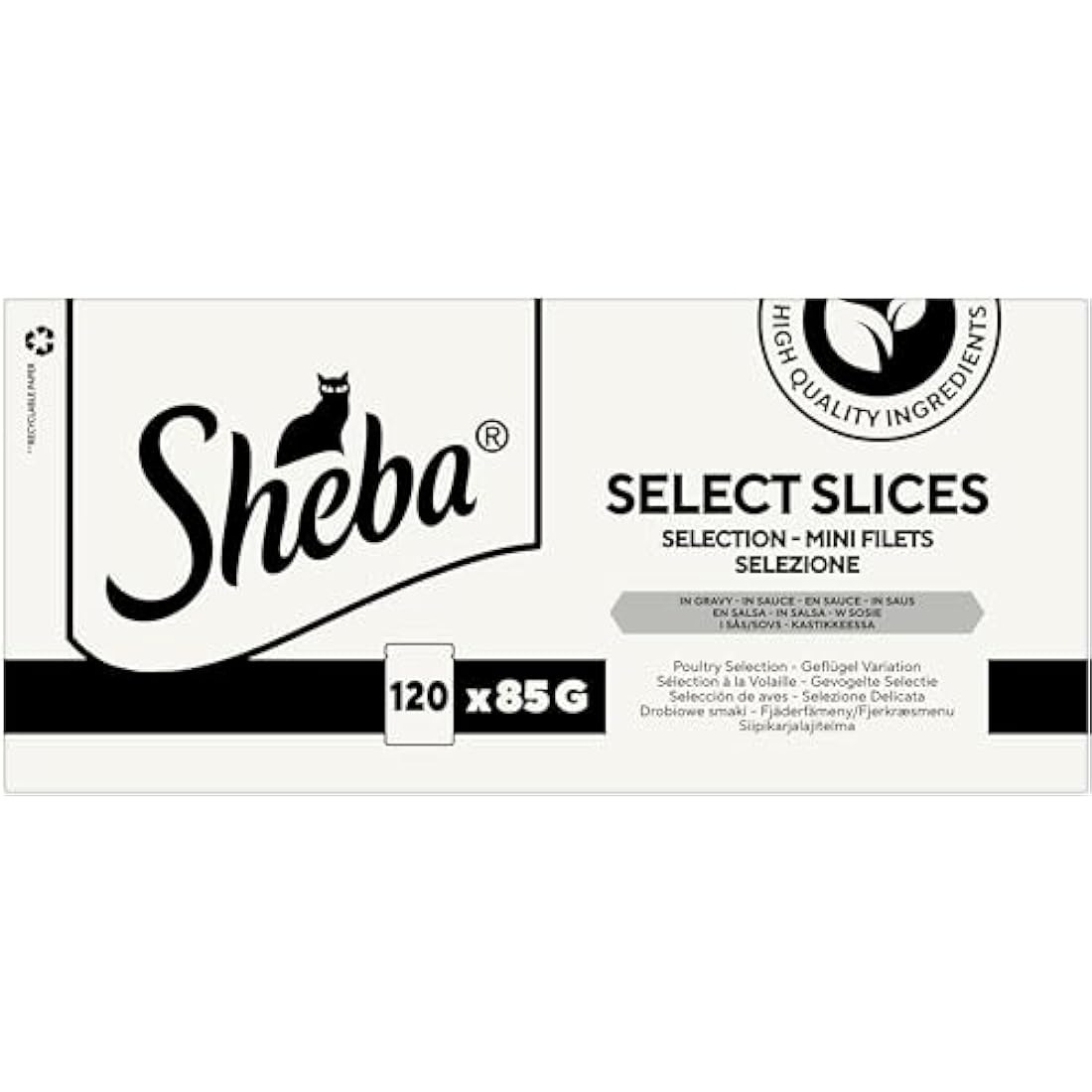 Sheba Wet Cat Food Slices in Gravy - Poultry Selection 120x85g