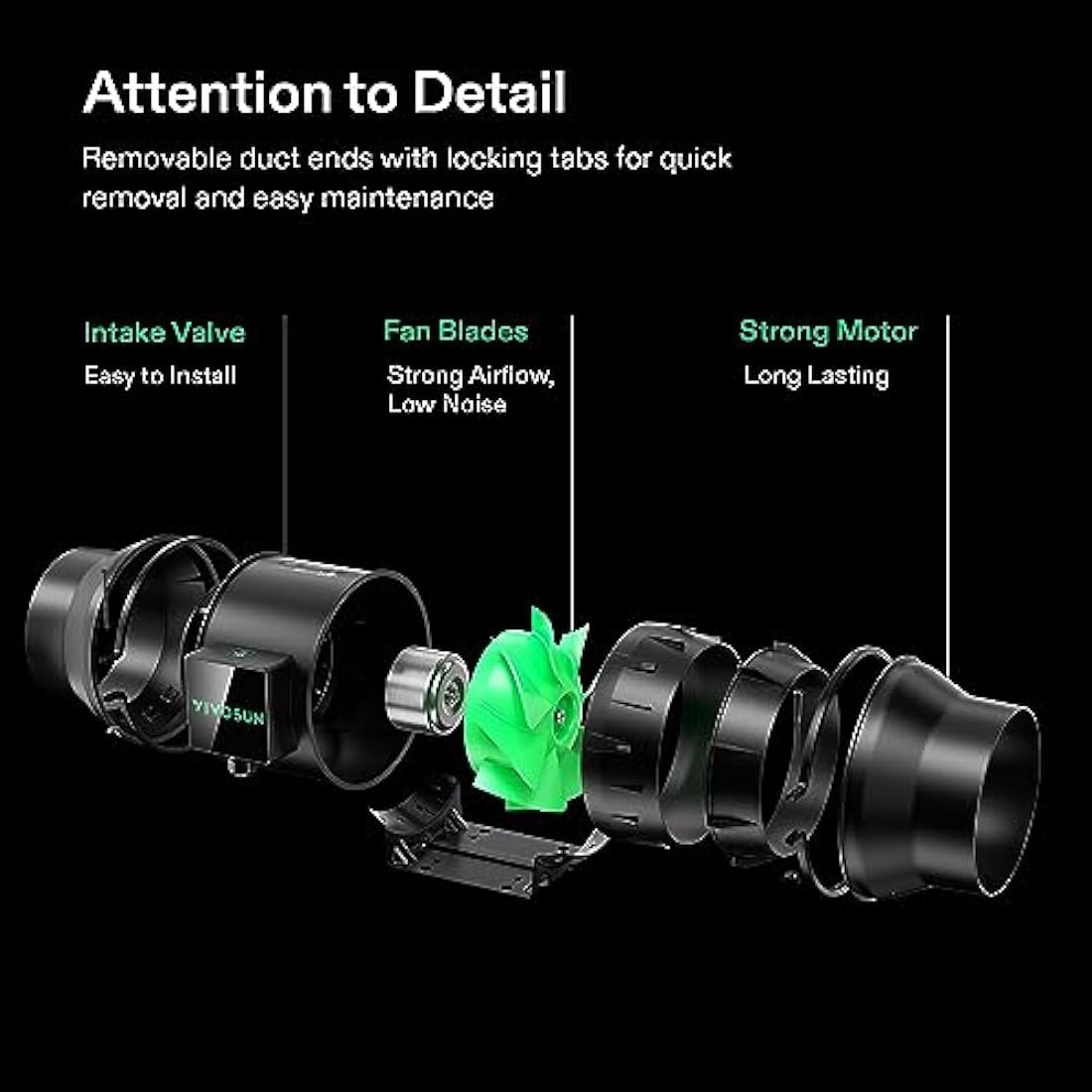 VIVOSUN AeroZesh G6 150mm Grow Tent Ventilation Kit with E12 Controller