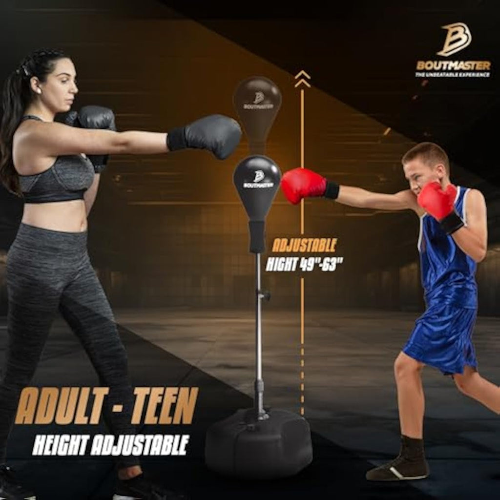 Jolof Store Punching Bag with Stand | Adjustable Height Boxing Set