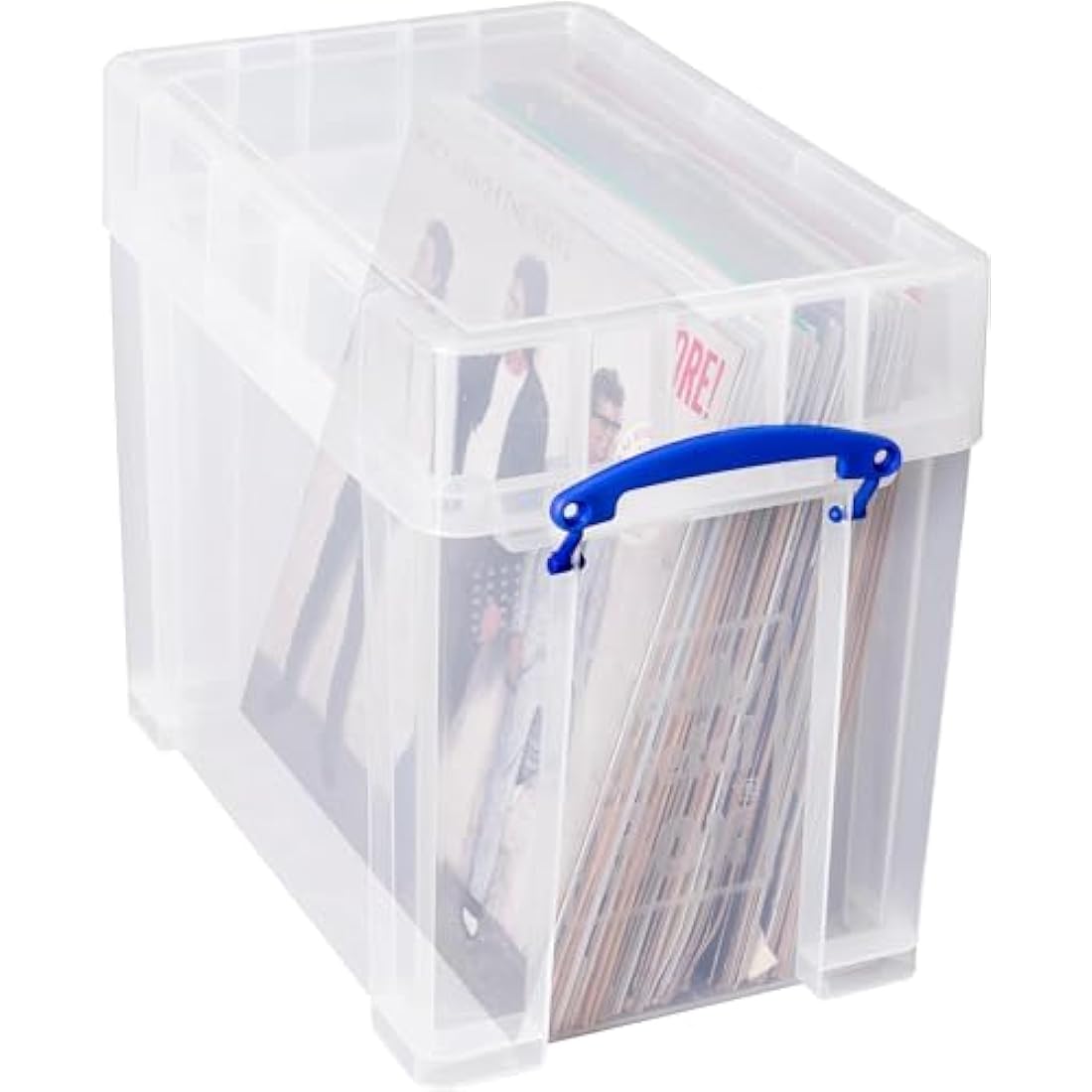 19 Litre Clear Plastic Storage Box | Stackable File Organizer