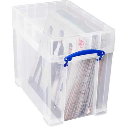 19 Litre Clear Plastic Storage Box | Stackable File Organizer