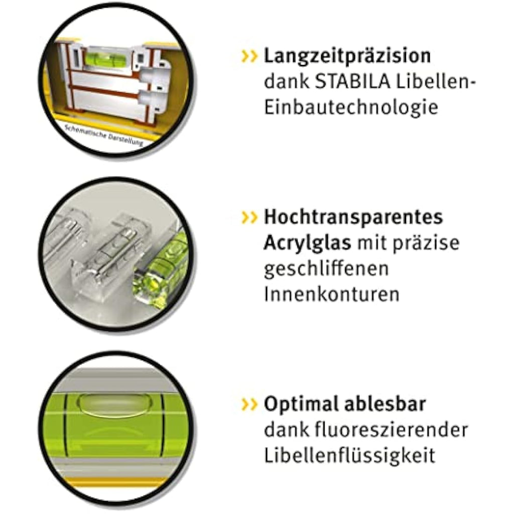 Stabila 80 ASM Magnetic Spirit Level | 2 Vial Measuring Tool – 60cm