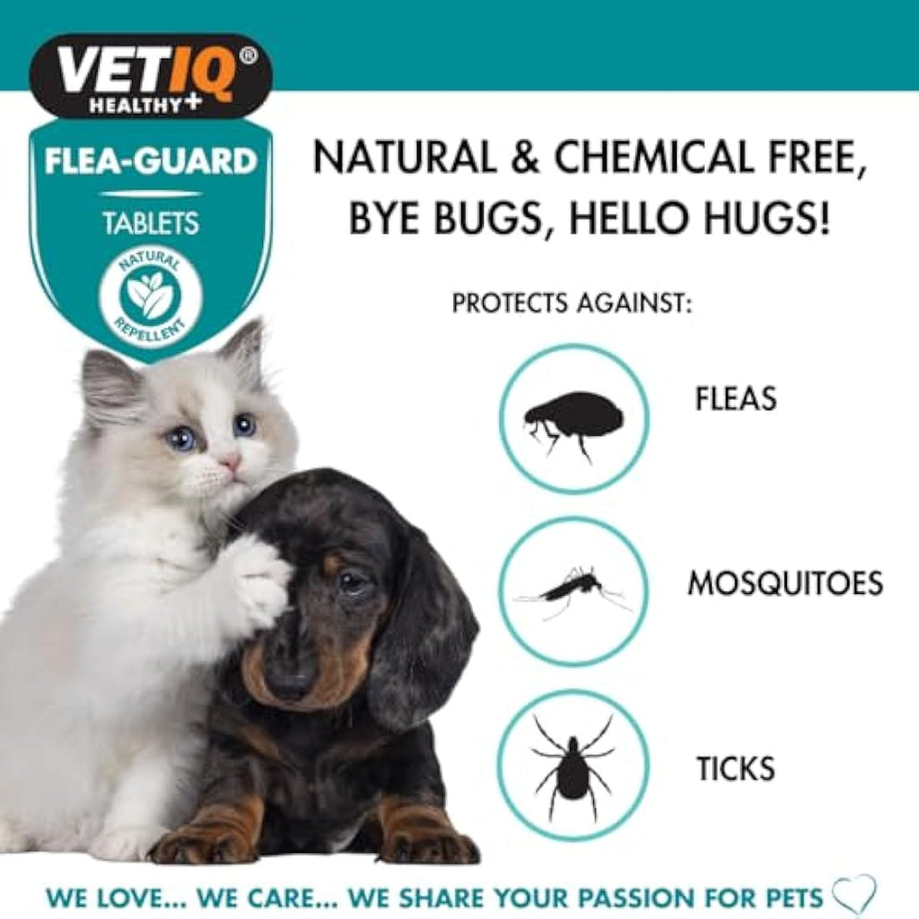 VETIQ Flea-Guard Natural Repellent for Cats & Dogs – 90 Tablets
