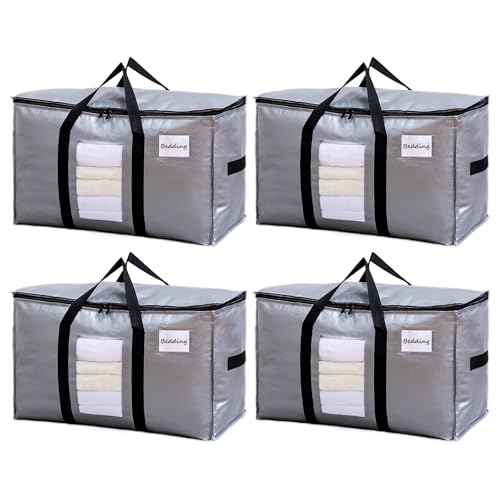 TAILI Heavy Duty Moving Bags | 4 Pack Extra Large Waterproof Storage Bags