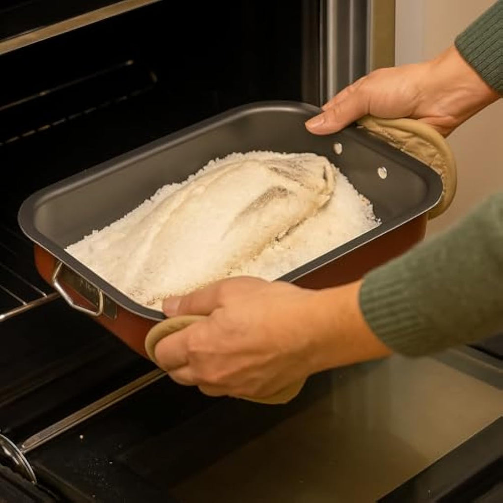 Menax Non-Stick Roasting Pan Set – 3 Piece Aluminum Oven Baking Trays