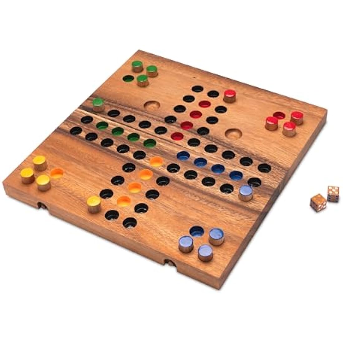 Ludo Classic Wooden Board Game – Foldable Samena Wood