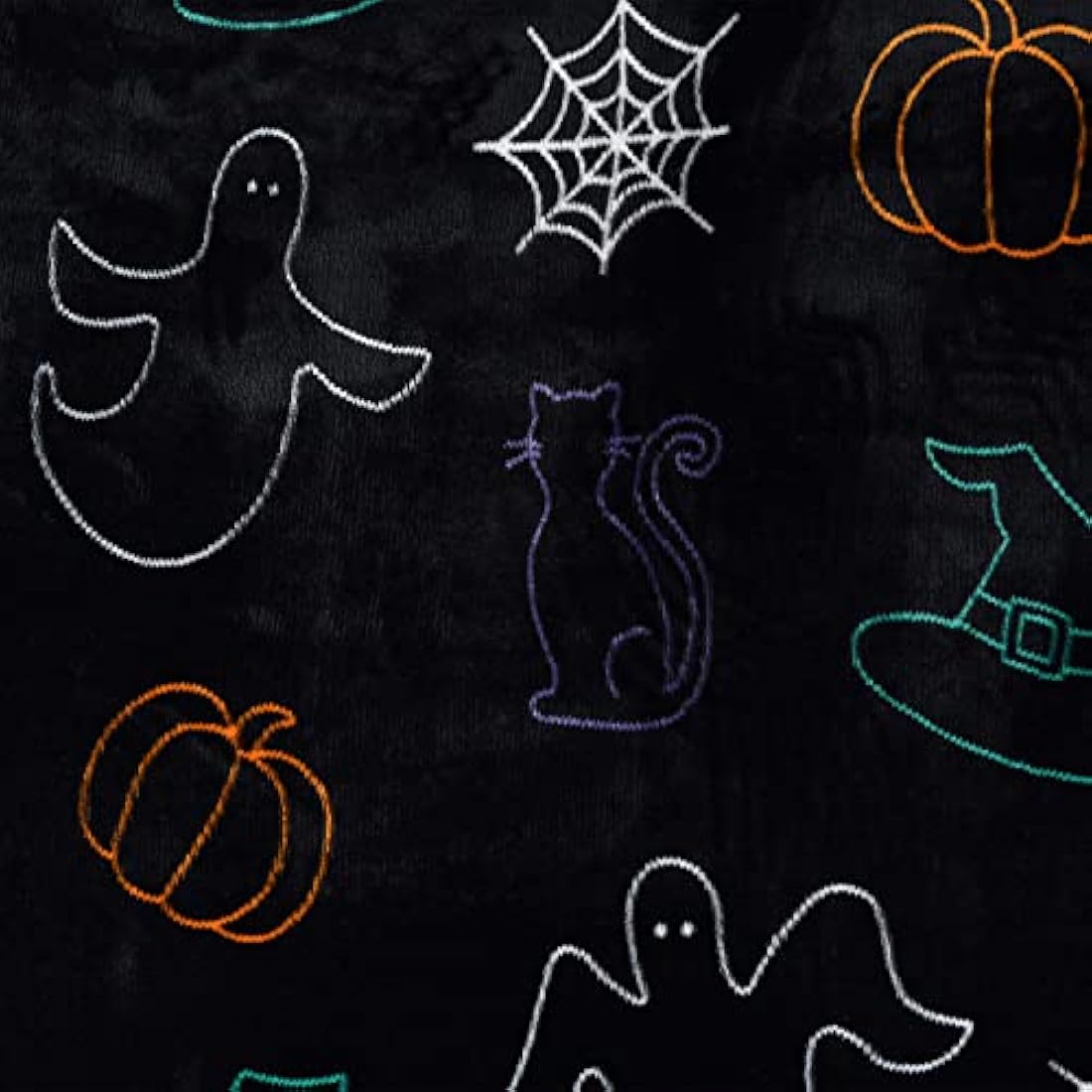 Sleepdown Halloween Spooky Ghost Flannel Fleece Reversible Duvet Set