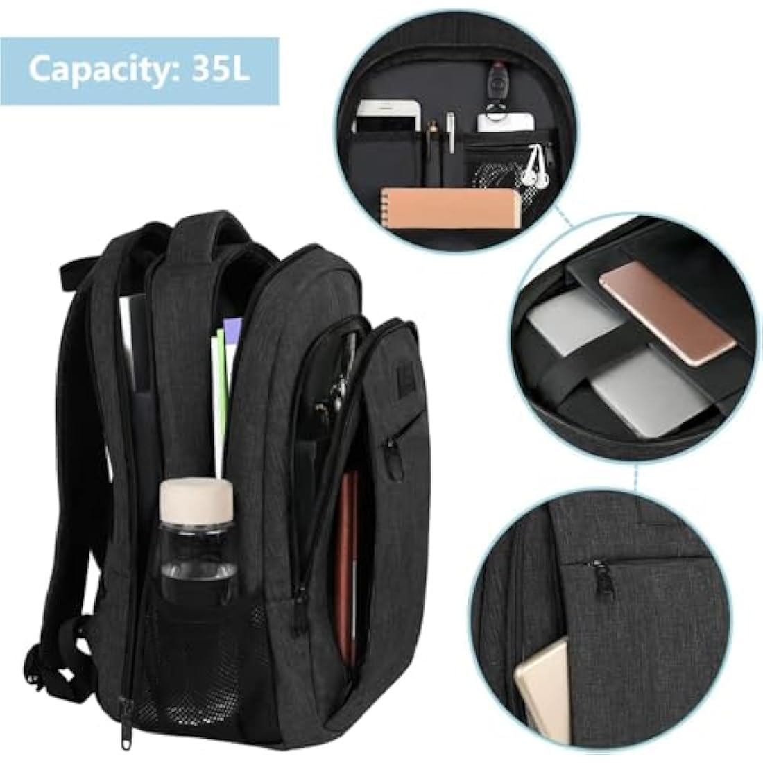 MATEIN 17.3 Inch Travel Laptop Backpack | TSA Friendly USB Charging Bag