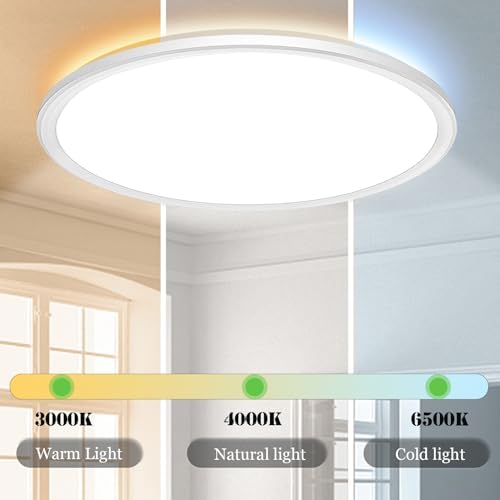 LQIKARL 2-Pack Dimmable LED Ceiling Light | 24W Ultra-Thin Flush Mount