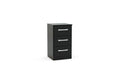 Birlea Lynx 3-Drawer Bedside Table – High-Gloss Black Nightstand