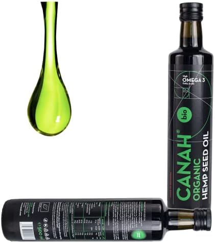 Canah Organic Hemp Seed Oil – 500ml Cold Pressed Unrefined Vegan