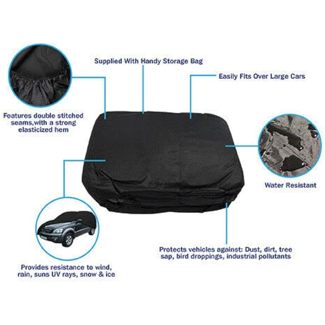 Black Breathable Car Cover for MGB MGA & MG RV8