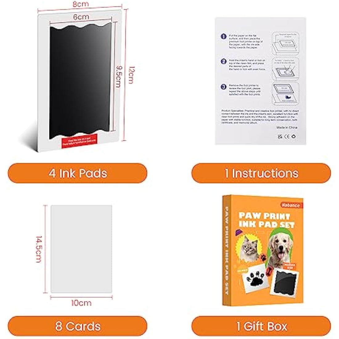 Jolof Store Inkless Paw Print Kit – Baby Handprint and Footprint Set