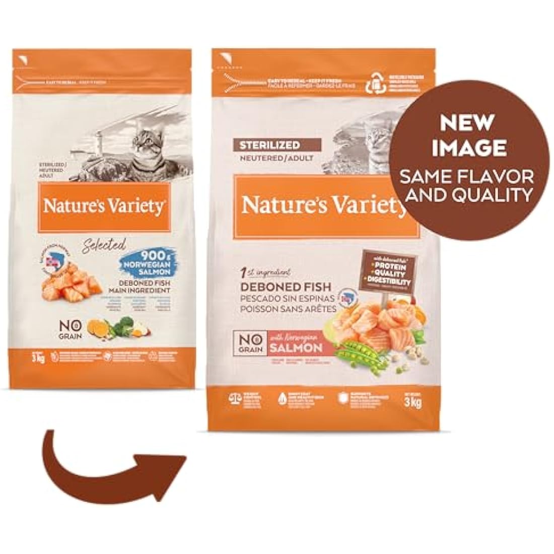 Nature's Variety Selected Salmon Grain-Free Dry Food for Sterilized Cats