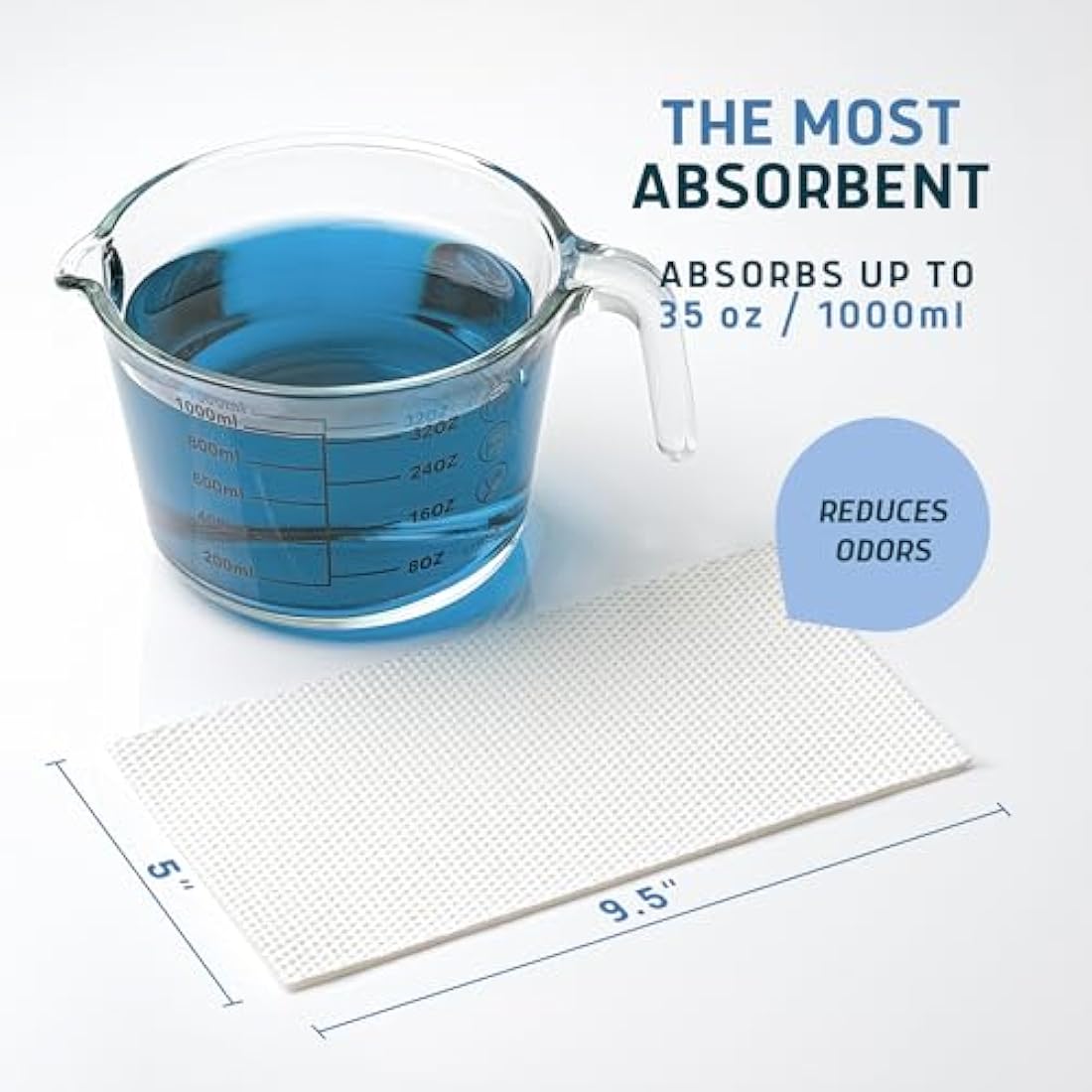 Lunderg Toilet Liners with Absorbent Pads – 50 Count Disposable Bags