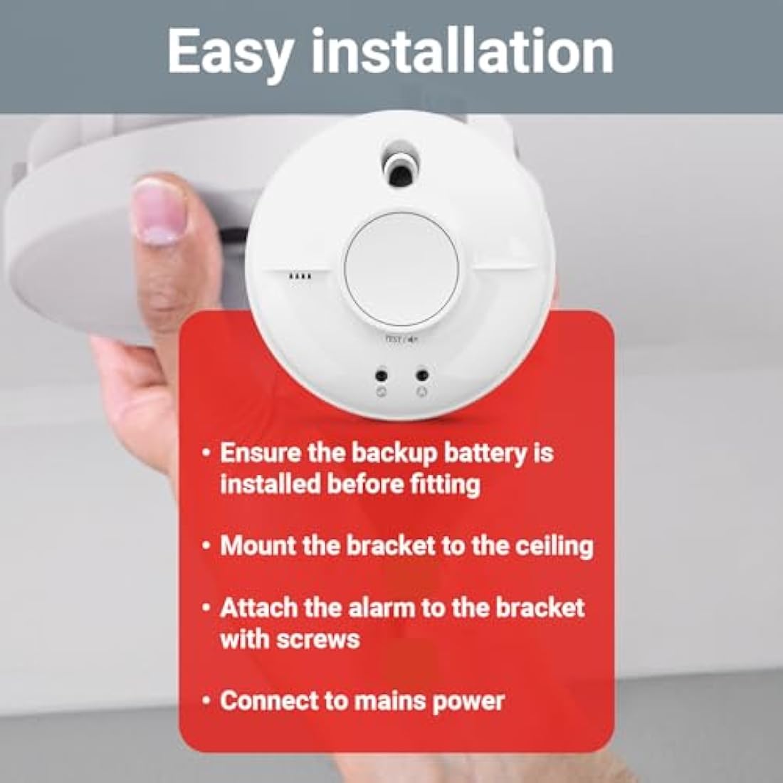 FireAngel SW1-R Mains Powered Optical Smoke Alarm with Battery Backup