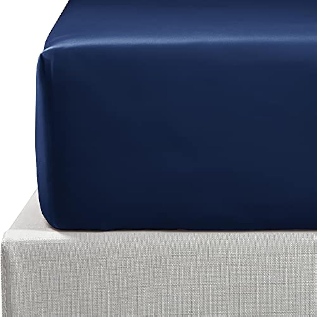 NTBAY Egyptian Cotton Super King Fitted Sheet - 500 Thread Count, Navy