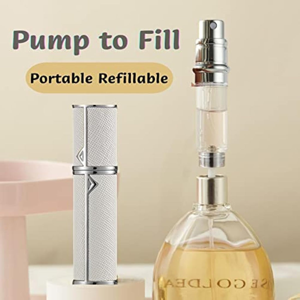 Jolof Store Refillable Perfume Atomiser – 5ml Leather Travel Spray