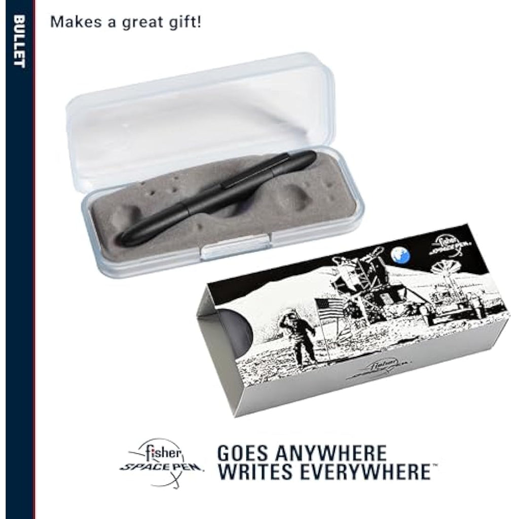 Fisher Space Pen Bullet - Matte Black Medium Point Pen with Gift Box