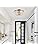 WUZUPS Modern Black Crystal Chandelier – Flushmount Ceiling Light Fixture