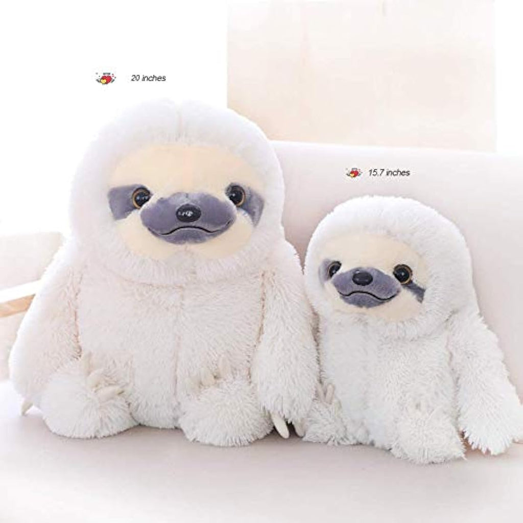 Winsterch Large Sloth Stuffed Animal – Soft Plush Toy, Ivory, 15.7 Inch