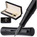 Wordsworth & Black Fountain Pen Set - Medium Nib with 24 Ink Cartridges