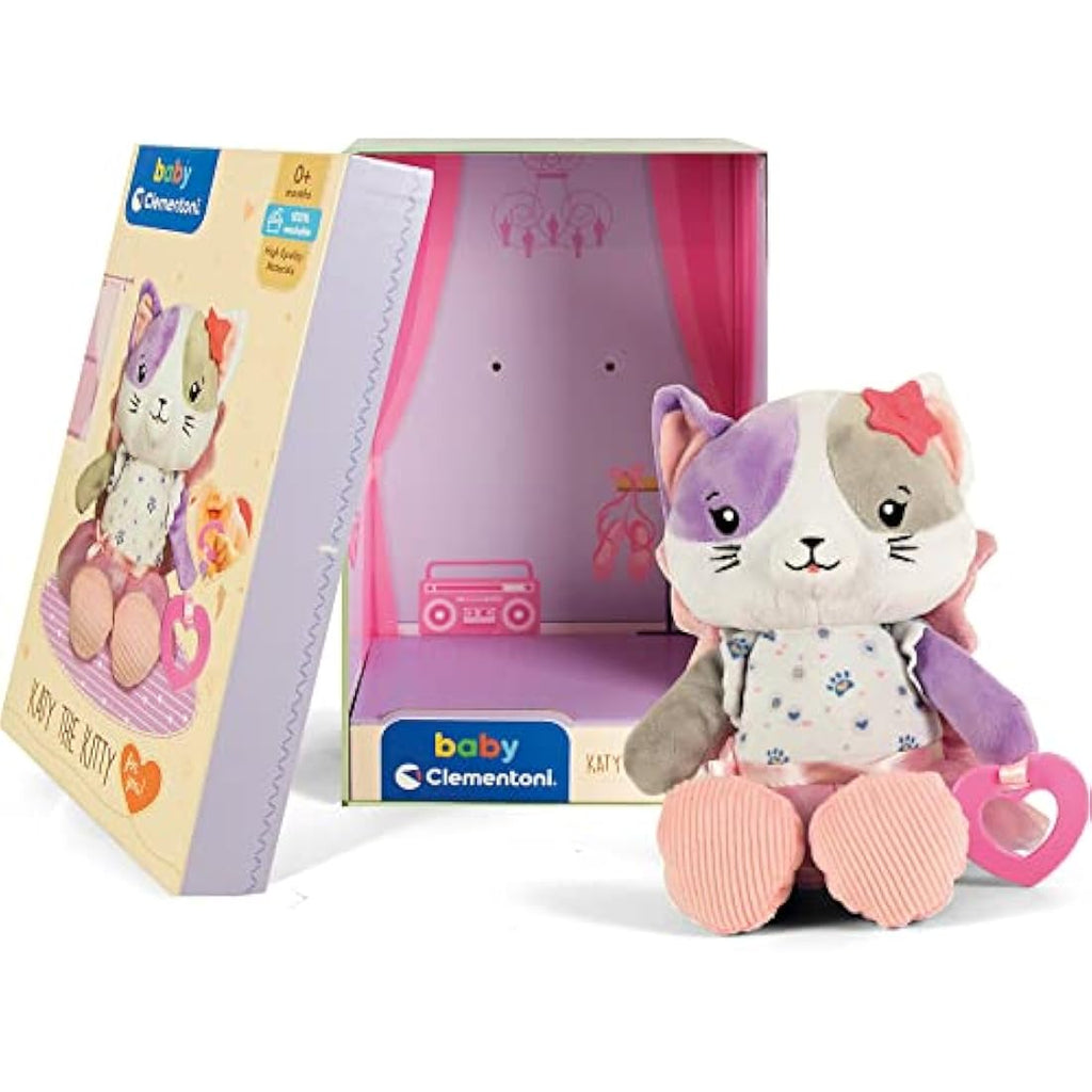 Clementoni Baby Katy the Kitty Plush Toy – Sensory Teething Kitten