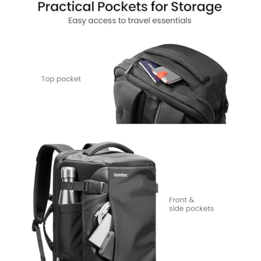 tomtoc 40L Travel Backpack | TSA Approved 17.3 Inch Laptop Rucksack