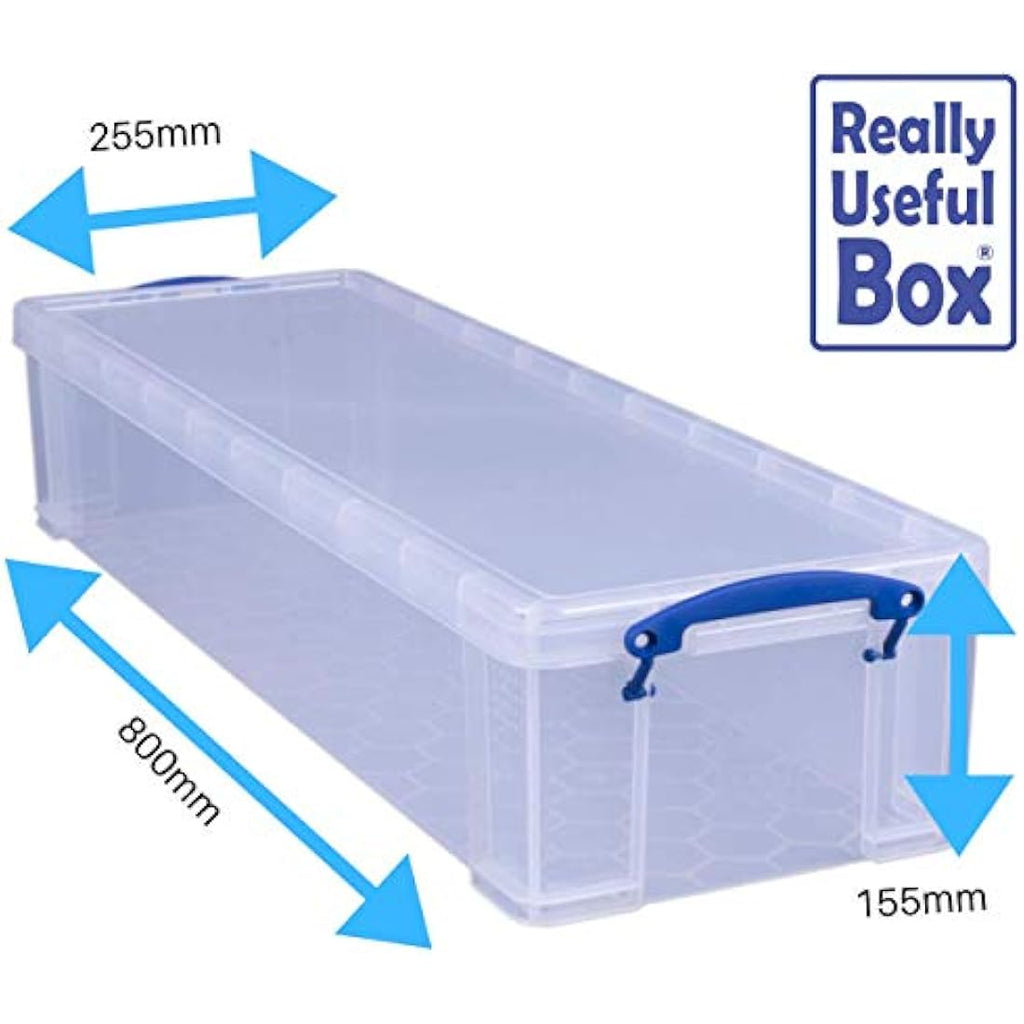 22 Litre Clear Plastic Storage Box – Stackable Organizer