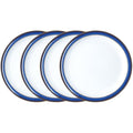 Denby Imperial Blue Medium Plates – Set of 4 Ceramic Stoneware 22cm