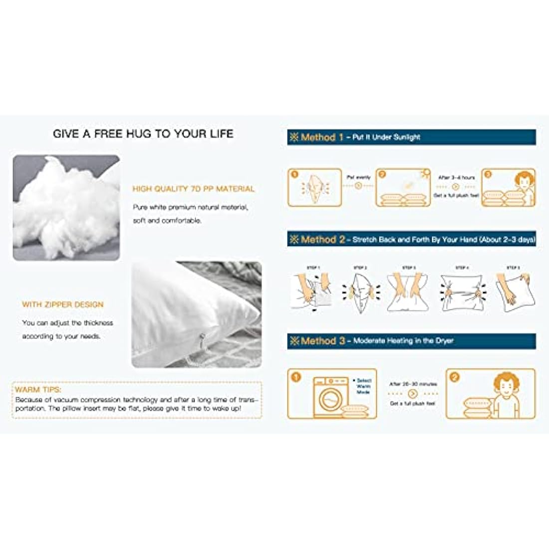Jotom Waterproof Outdoor Cushion Inserts - 18x18 Inch Pillow Pads (Set of 4)