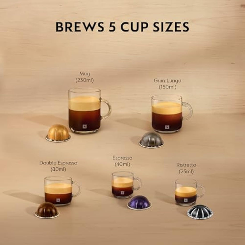 Nespresso Vertuo Plus Coffee Machine by De'Longhi – Black, EN150.B