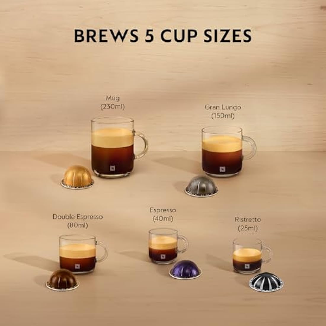 Nespresso Vertuo Plus Coffee Machine by De'Longhi – Black, EN150.B