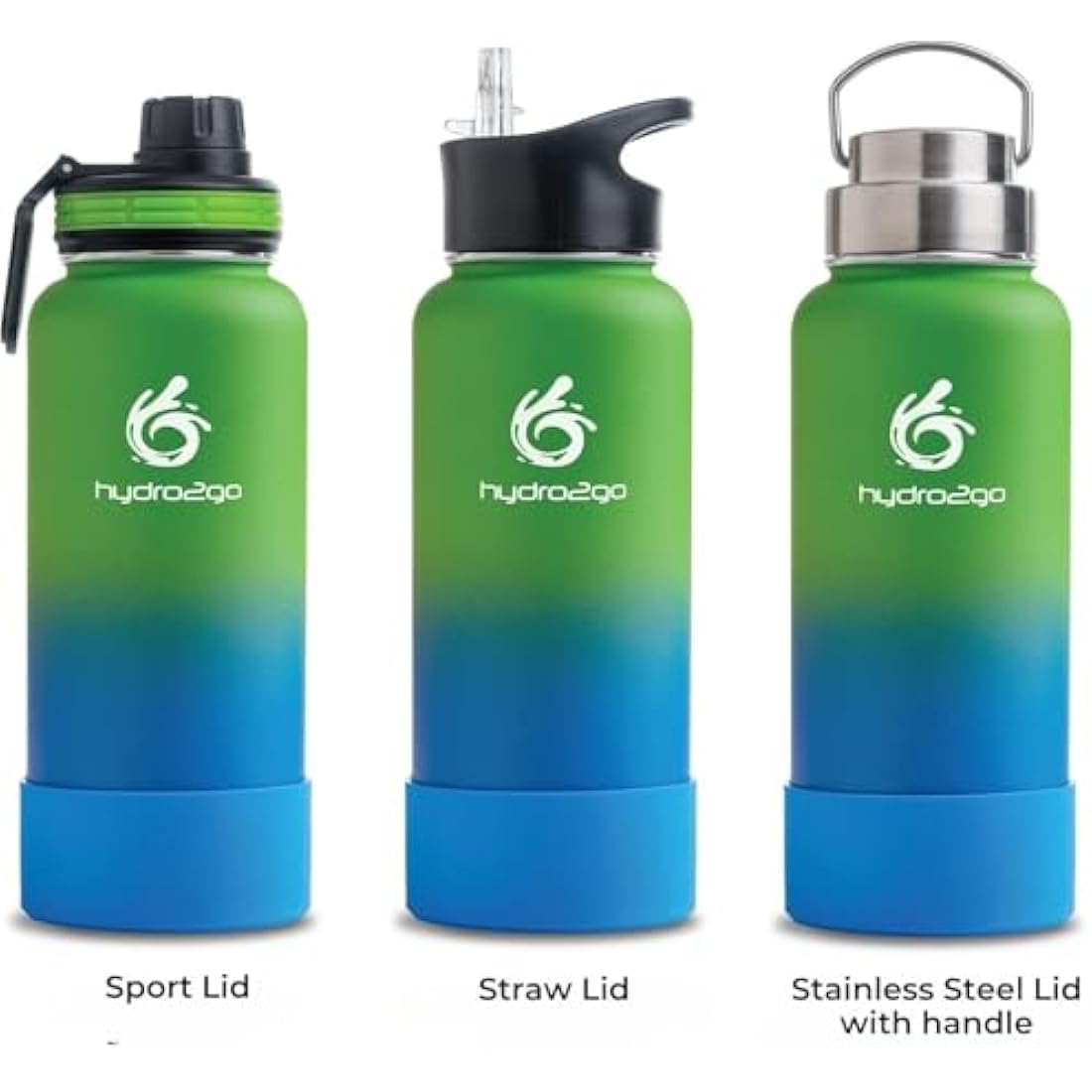 hydro2go Insulated Stainless Steel Water Bottle - 950ml Leak-Proof Earth