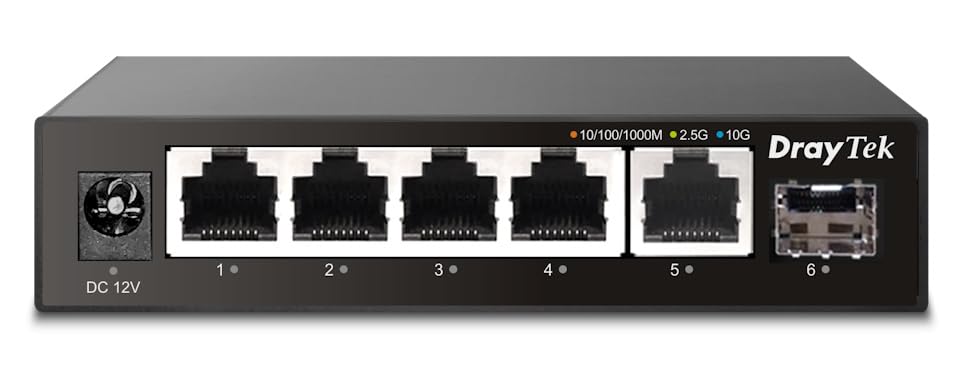 DrayTek VigorSwitch Q60x | 5-Port 2.5GbE Unmanaged Switch with 10G SFP+