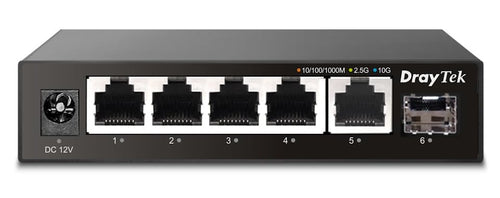 DrayTek VigorSwitch Q60x | 5-Port 2.5GbE Unmanaged Switch with 10G SFP+