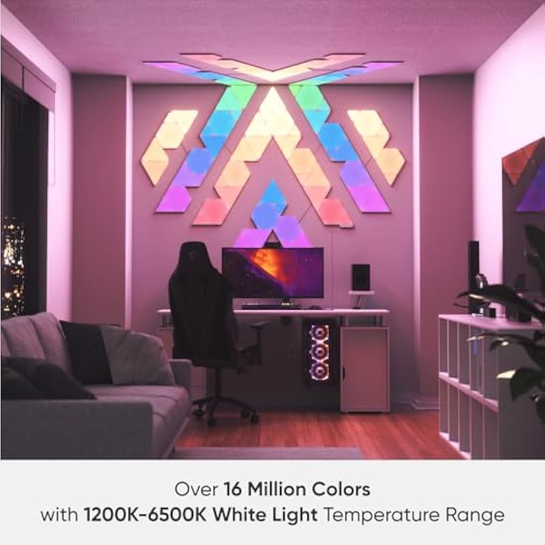 Nanoleaf Shapes Triangle Expansion Pack | 3 Modular RGBW LED Panels