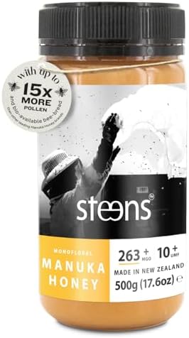 Steens Raw Manuka Honey | MGO 263+ UMF 10+ New Zealand Honey – 500g