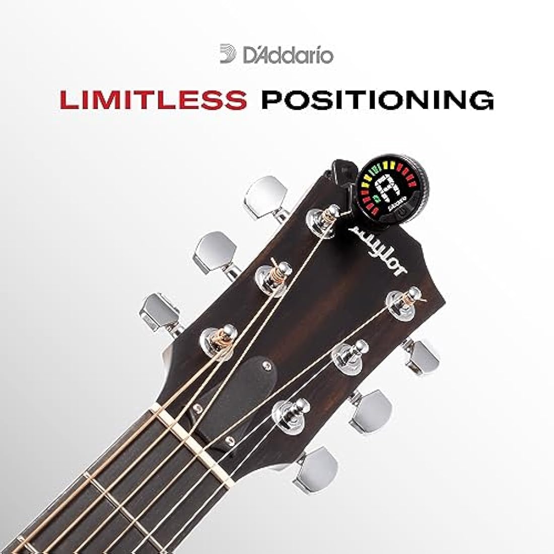 D'Addario Nexxus 360 Rechargeable Clip-On Guitar Tuner | 360° Rotation