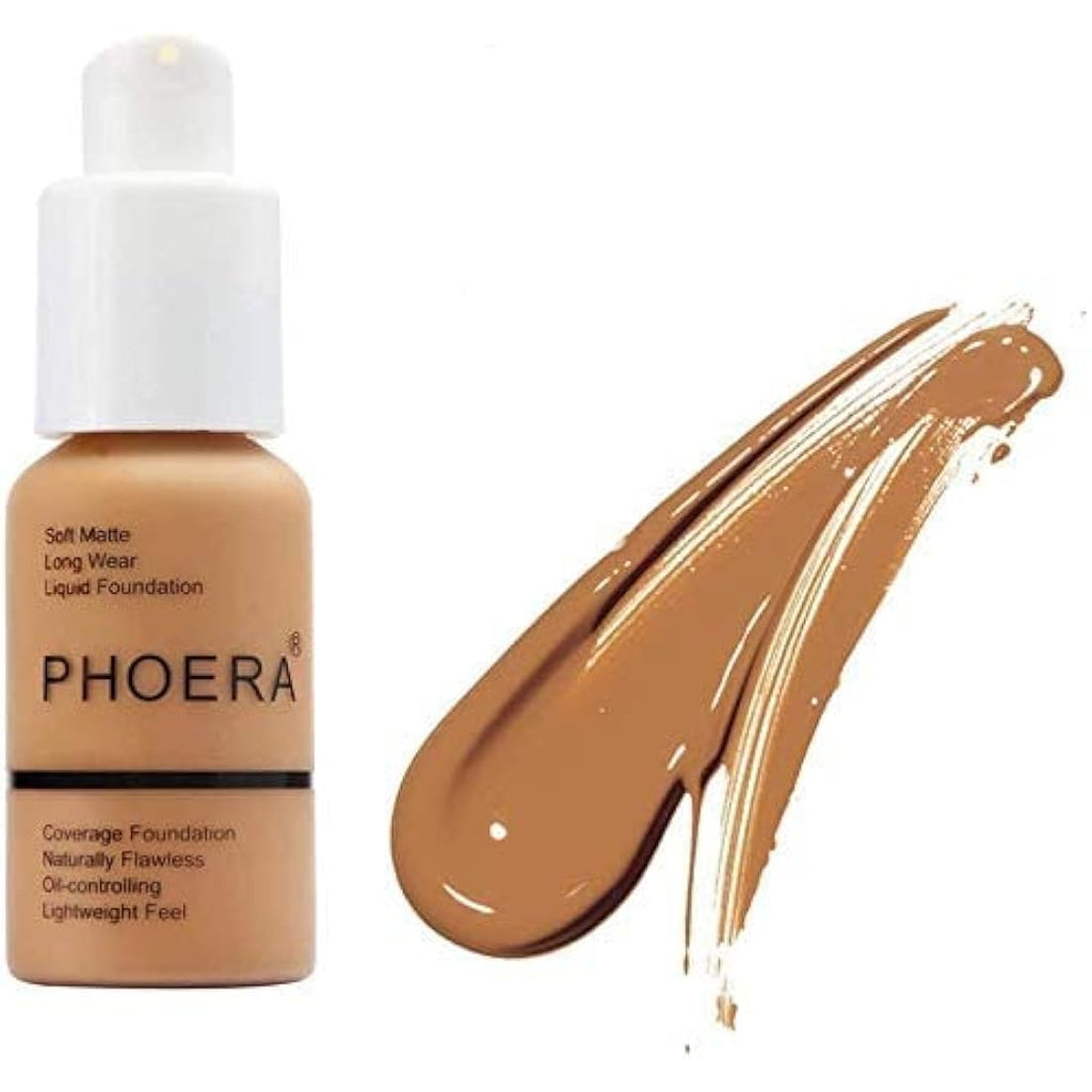 Phoera Soft Matte Liquid Foundation – Full Coverage Waterproof 30ml