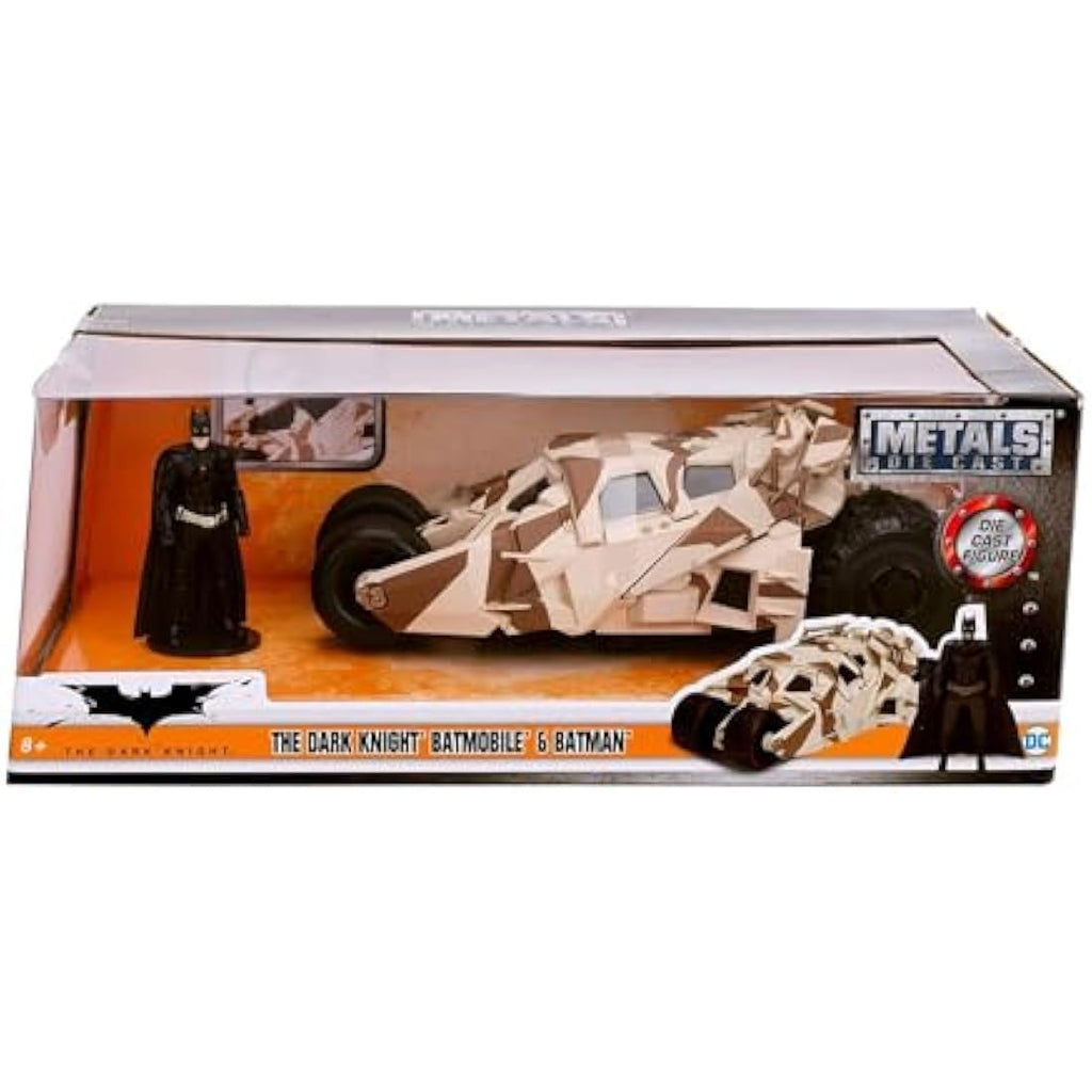 Jada Toys Batmobile Tumbler Camo 1:24 Die-Cast Model Car with Figure