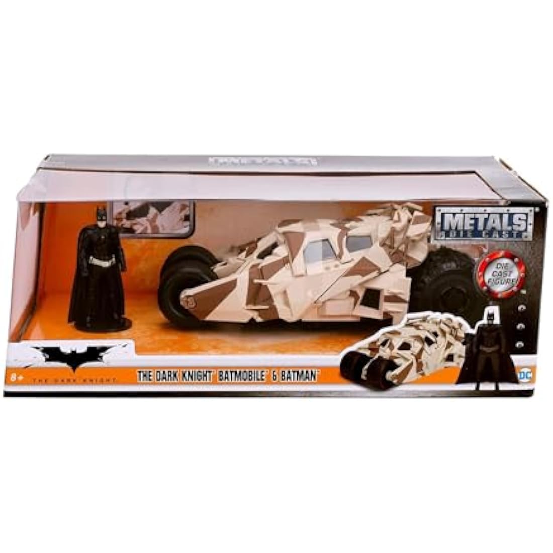Jada Toys Batmobile Tumbler Camo 1:24 Die-Cast Model Car with Figure